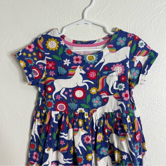 Mini Boden Multicolor Unicorn and Floral Dress size 4/5 - Picture 4 of 12